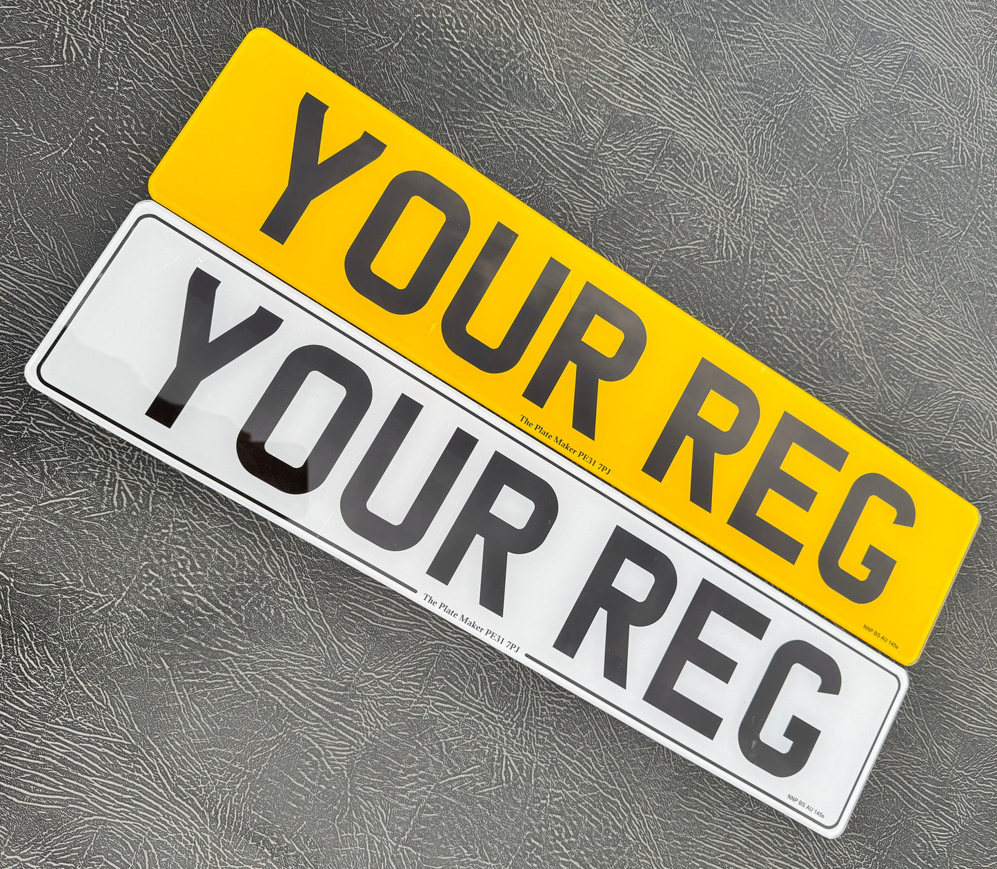 Standard UK Front and Back Number Plates