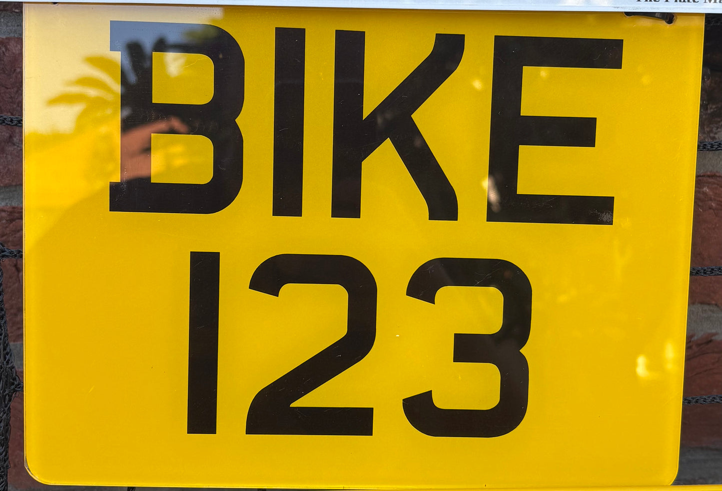 MotorBike Plates (9" x7") *REAR ONLY*