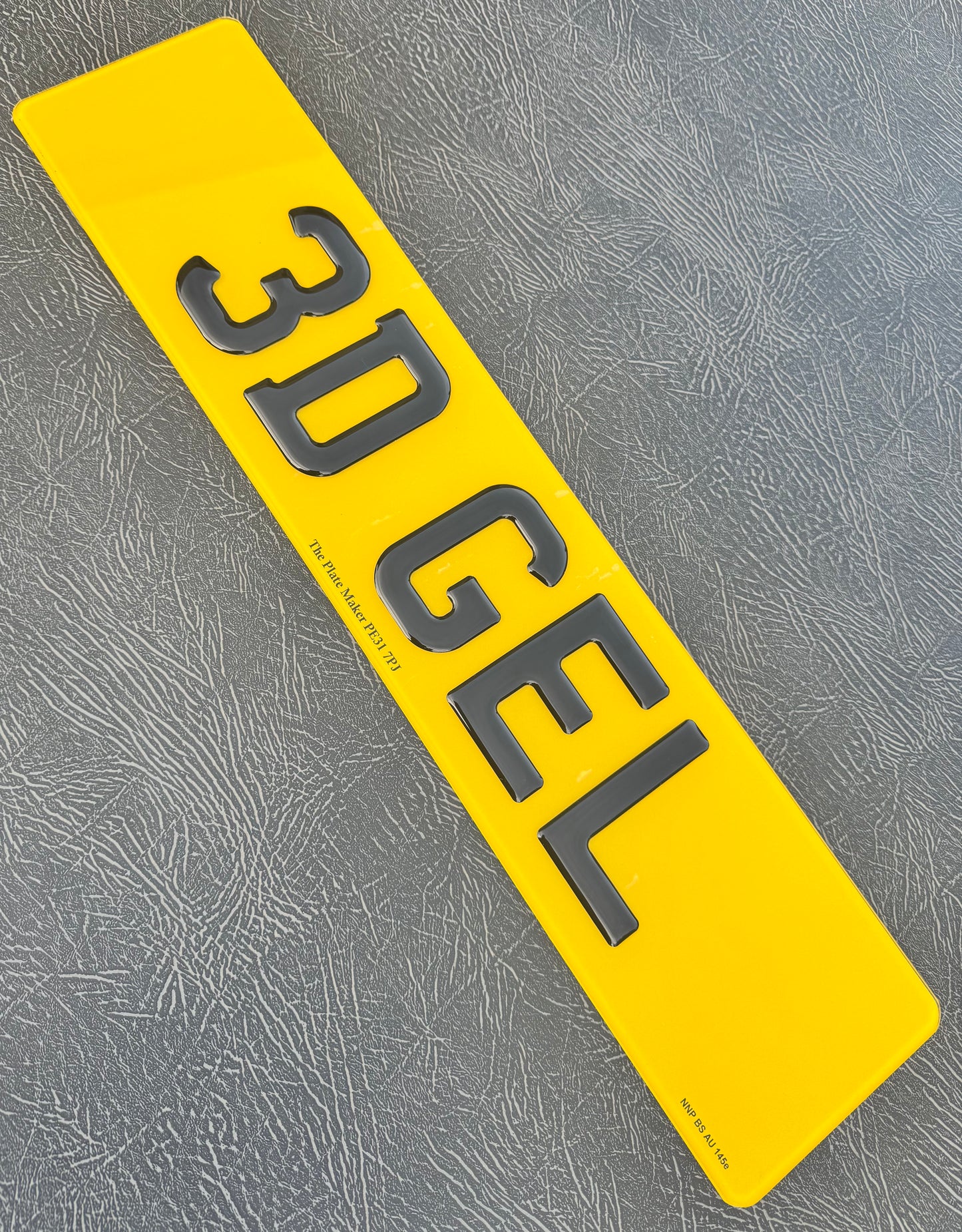 3D Gel Road Legal Number Plates